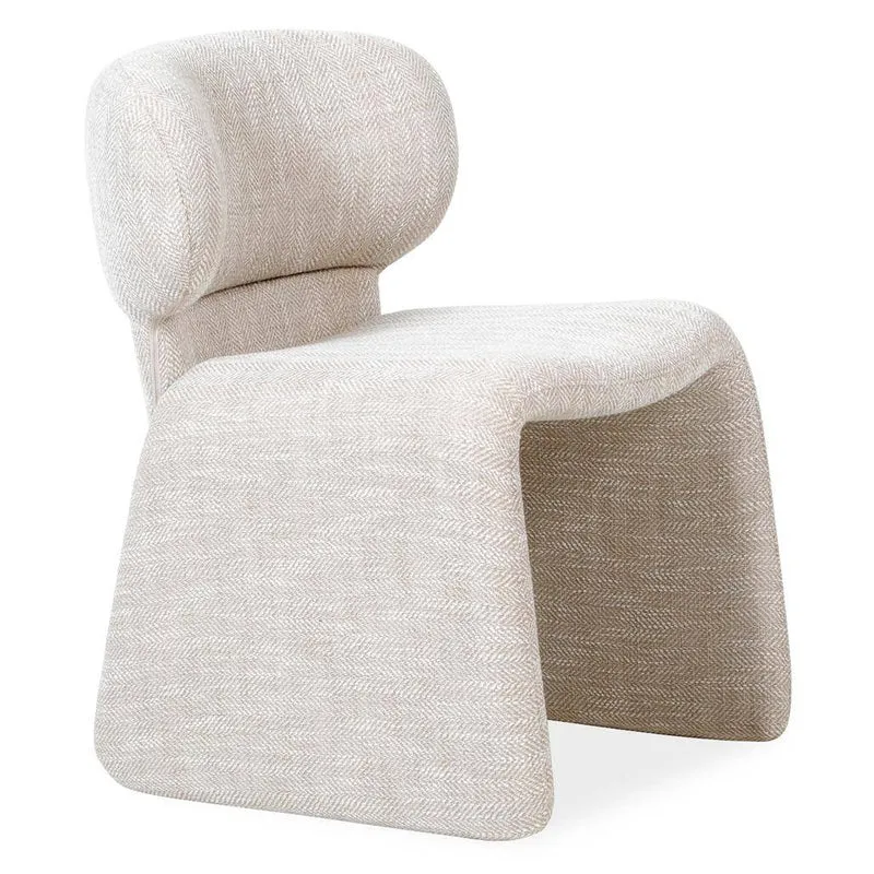 Poltrona rivestita BIZZA, beige