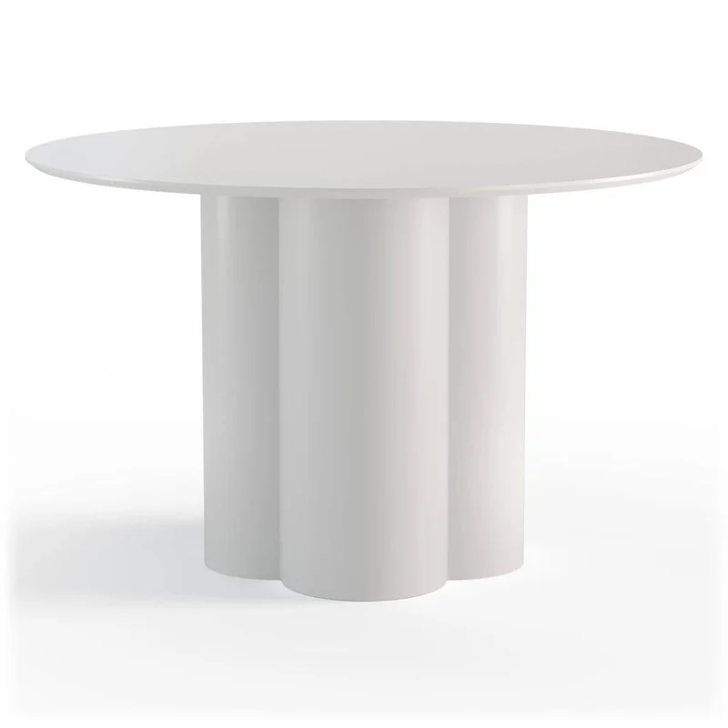 Tavolo da pranzo rotondo COLONA, grigio-beige