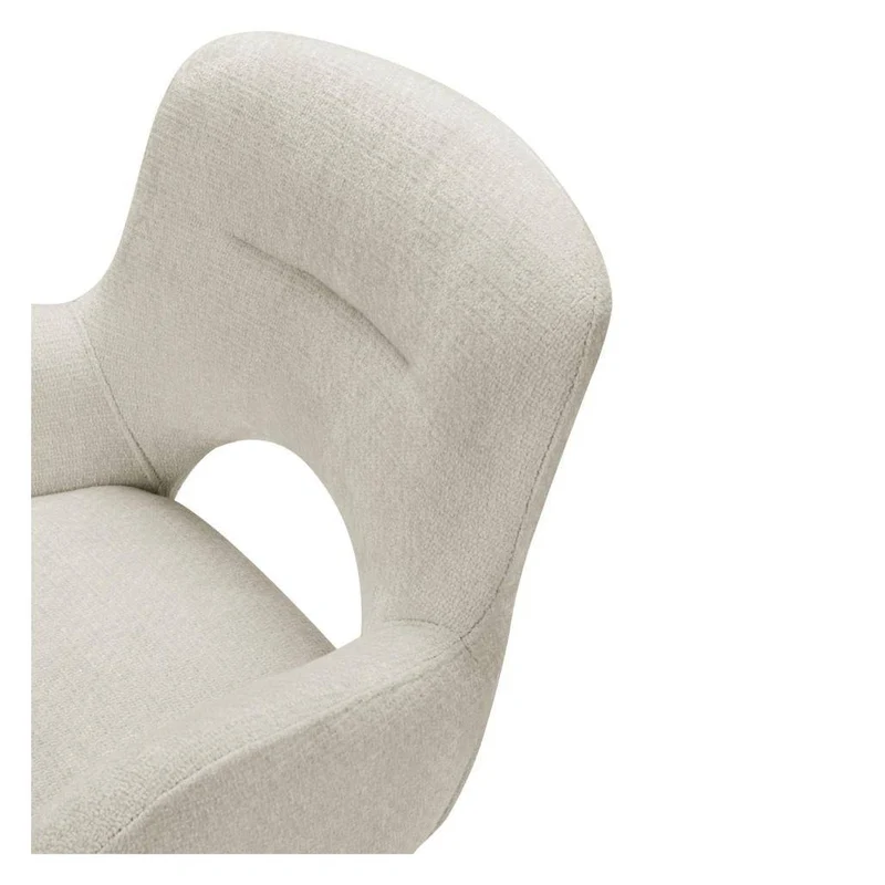 Sedia girevole COZAL, beige chiaro, gambe nere