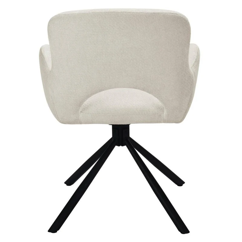 Sedia girevole COZAL, beige chiaro, gambe nere