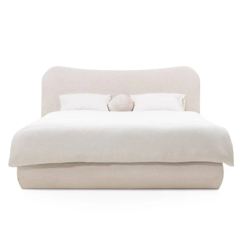 Letto imbottito DOMINIQUE 160x200 cm, beige