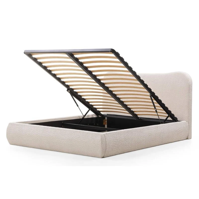 Letto imbottito DOMINIQUE 160x200 cm, beige