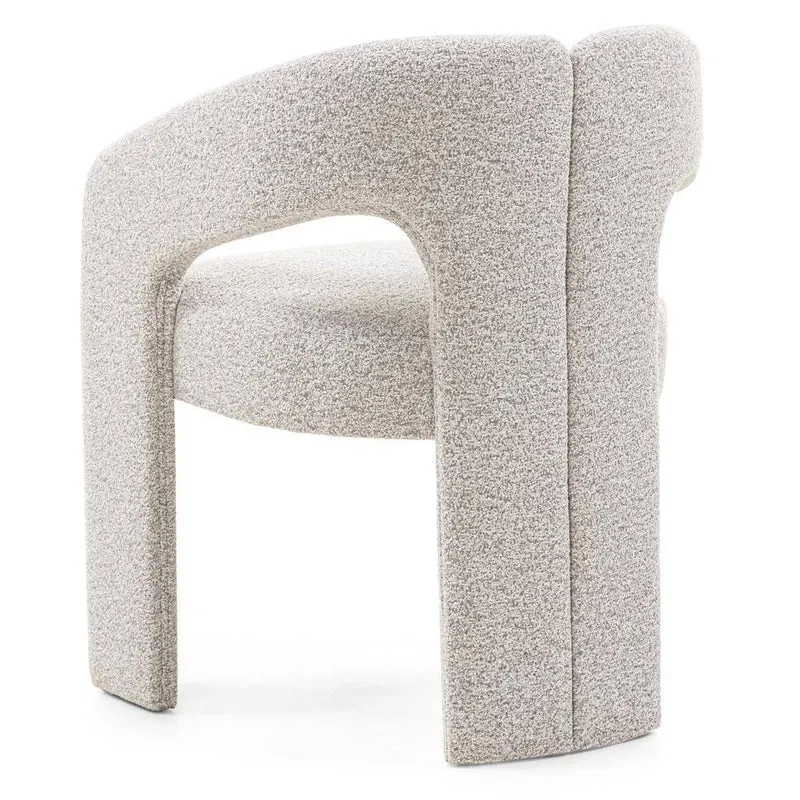 Sedia imbottita JOEL, grigio-beige