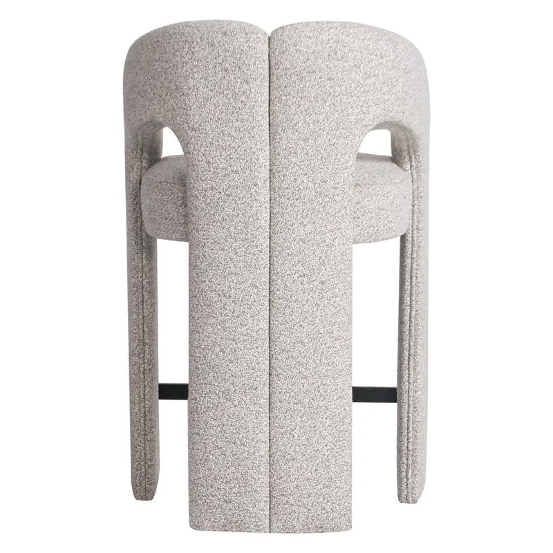 Sgabello imbottito JOEL, grigio-beige