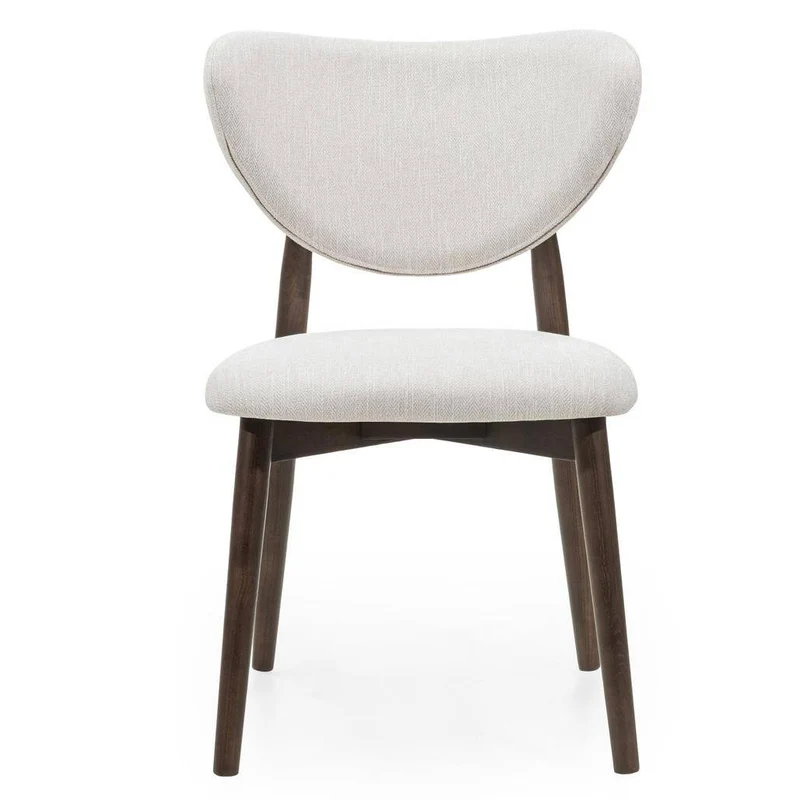 Sedia da pranzo JULIETTE, beige/noce
