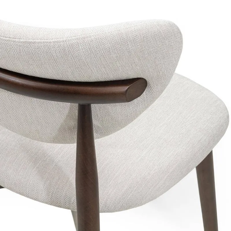 Sedia da pranzo JULIETTE, beige/noce
