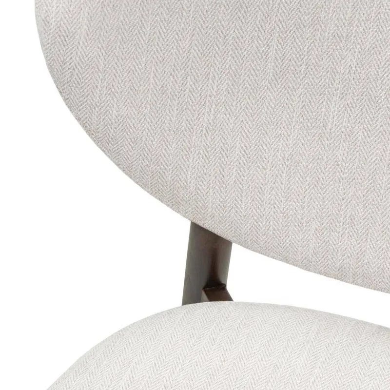 Sedia da pranzo JULIETTE, beige/noce