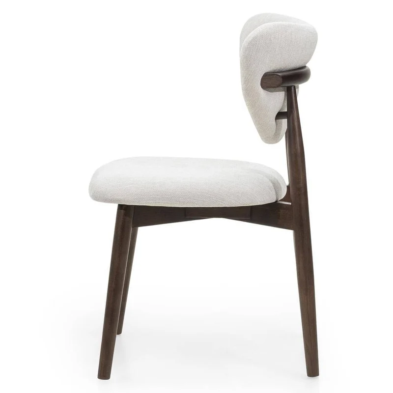 Sedia da pranzo JULIETTE, beige/noce