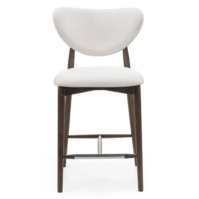 Sgabello da Pranzo JULIETTE Beige/Noce