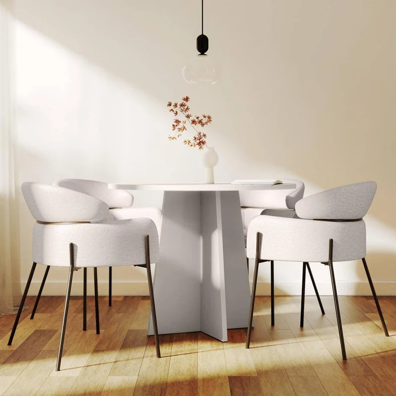 Tavolo da Pranzo Rotondo LALUQ 100 cm Cashmere