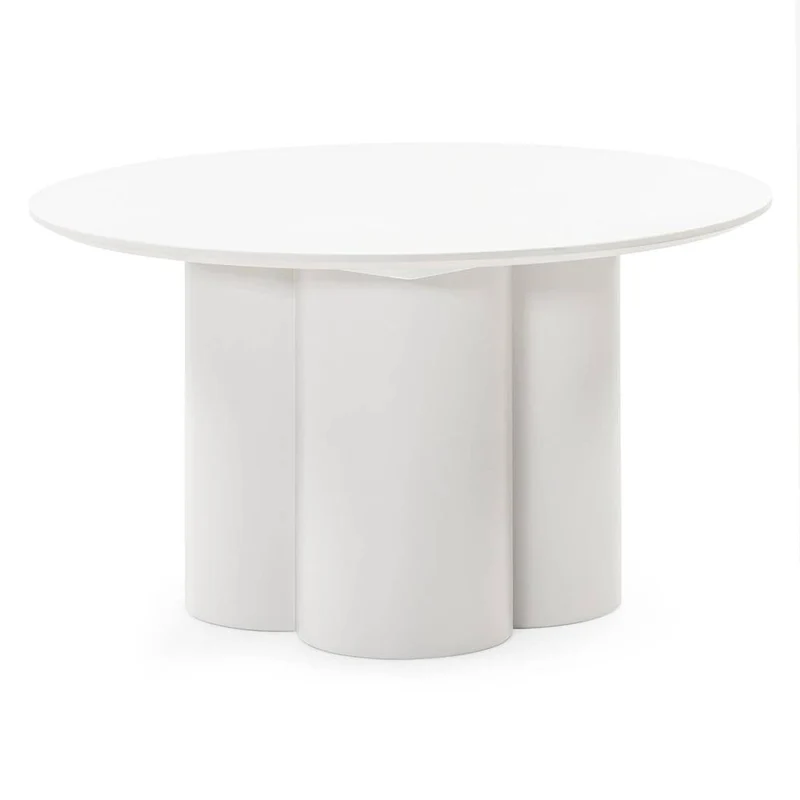 Tavolino Caffè LAVANO 80 cm, tondo, grigio beige