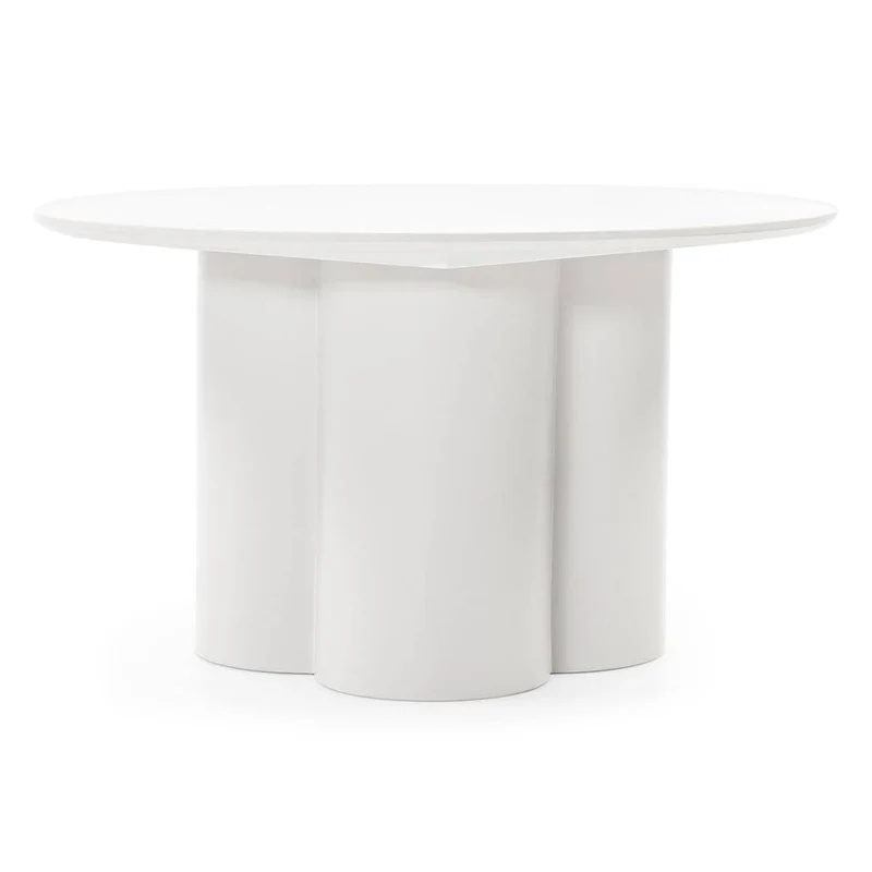 Tavolino Caffè LAVANO 80 cm, tondo, grigio beige
