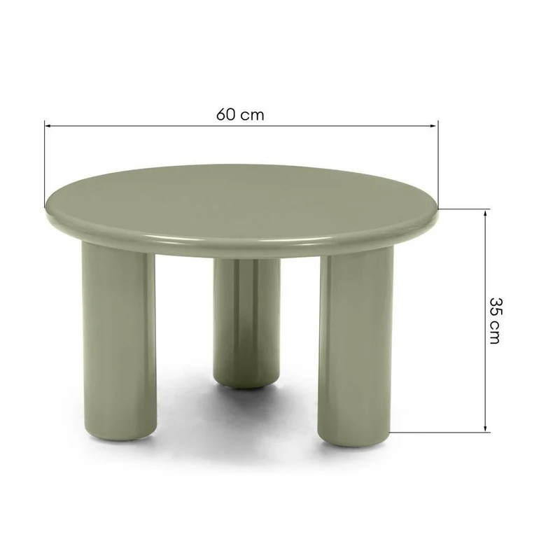 Tavolino Caffè LECREL 60 cm, oliva, lucido