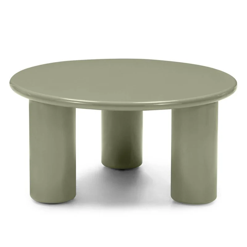 Tavolino Caffè LECREL 80 cm, oliva, lucido