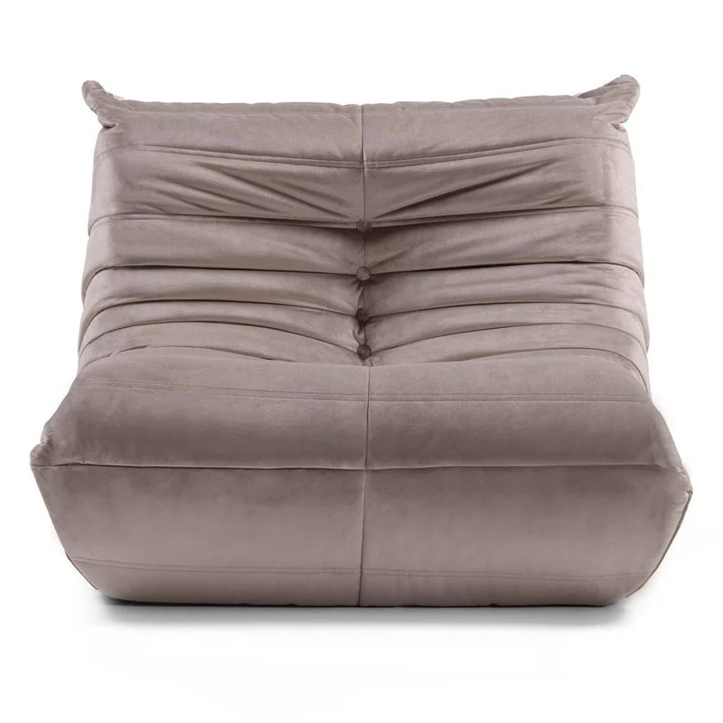 Poltrona Lounge LIBELLULE, marrone-grigio, velluto
