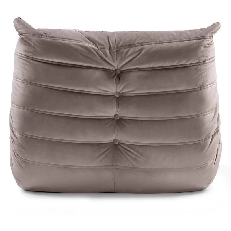 Poltrona Lounge LIBELLULE, marrone-grigio, velluto