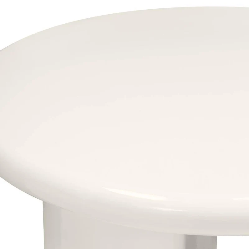 Tavolino laterale LOLA 40 cm, crema, lucido
