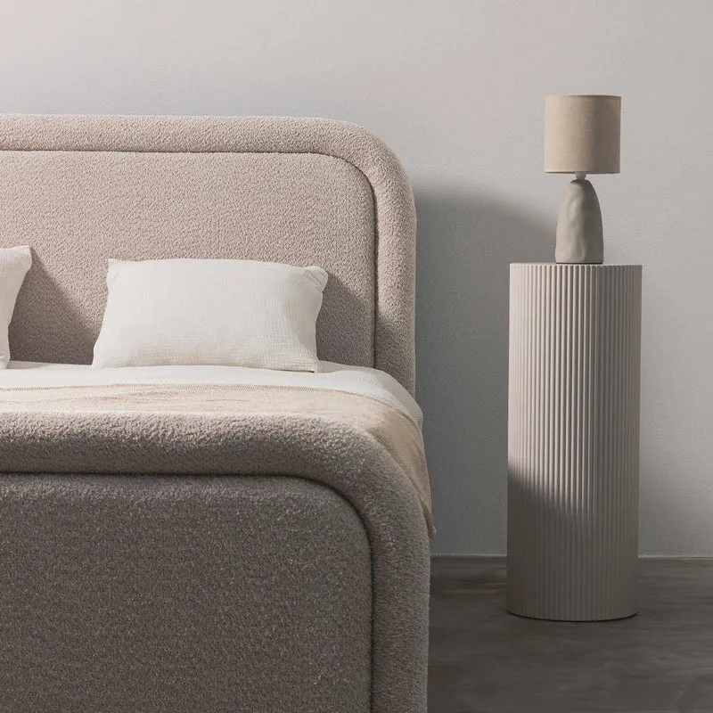 Letto imbottito LORENZ 140x200 cm beige