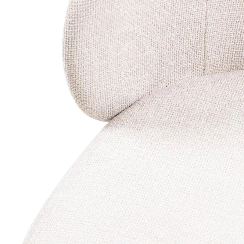 Sedia da pranzo LUEUR, beige chiaro, gambe nere