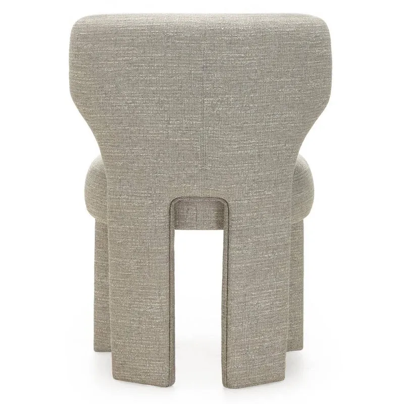 Sedia imbottita MALI beige, forme arrotondate