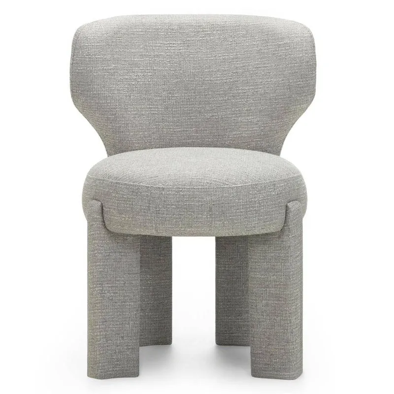 Sedia imbottita MALI beige-grigio, forme arrotondate