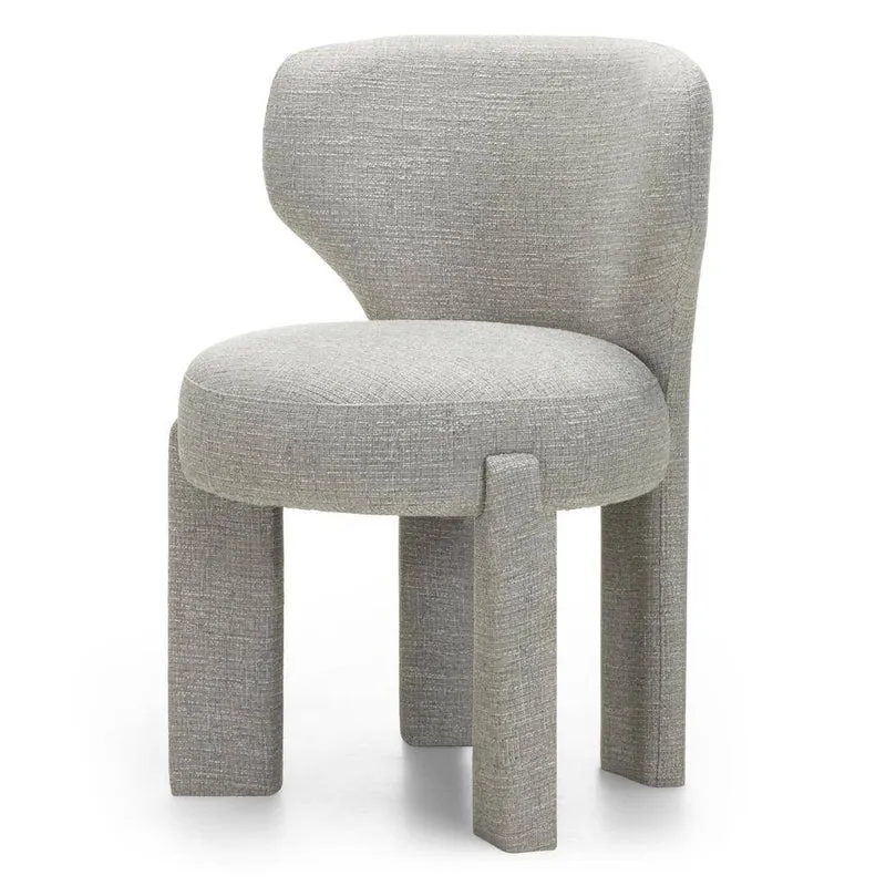 Sedia imbottita MALI beige-grigio, forme arrotondate