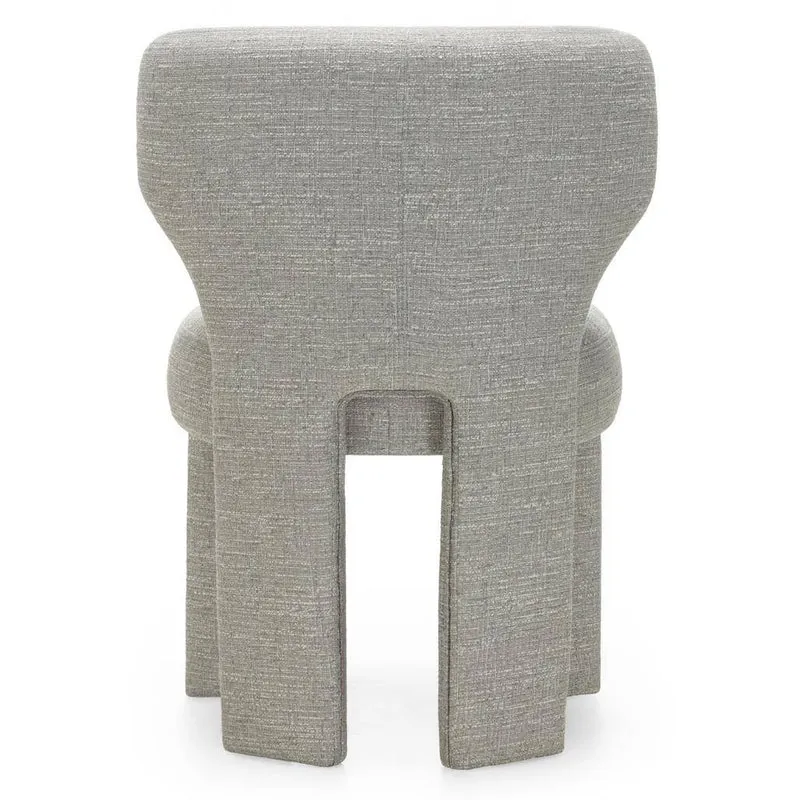 Sedia imbottita MALI beige-grigio, forme arrotondate