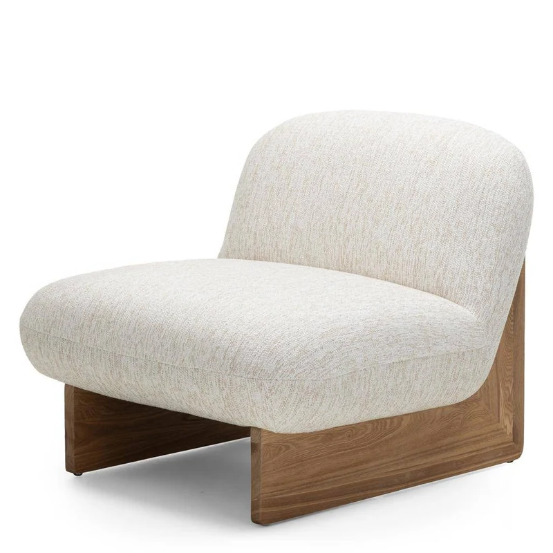 Poltrona lounge MAMET beige forme arrotondate