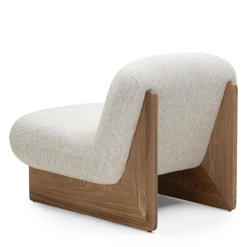 Poltrona lounge MAMET beige forme arrotondate