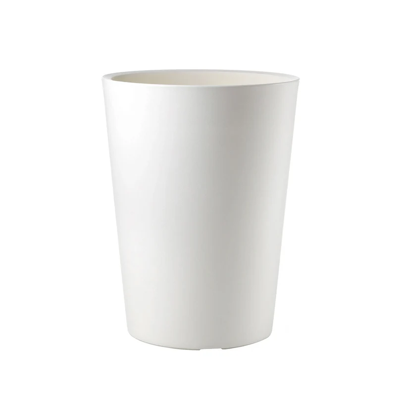 Vaso Rotondo per Piante Grandi Indoor e Outdoor Tera Zamora Chalk Ø38,5 cm in Plastica Bianco Gesso