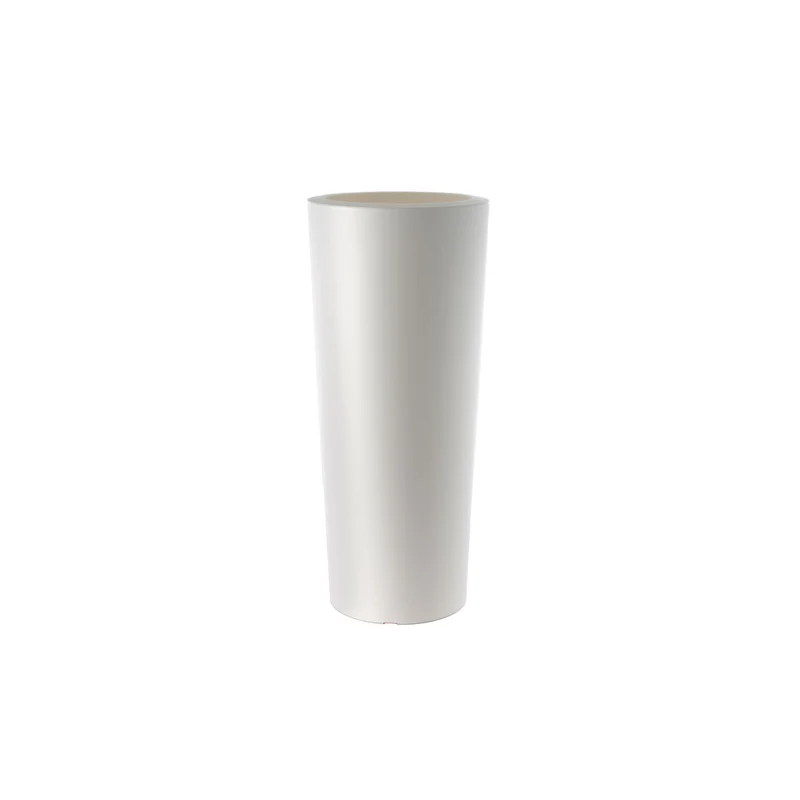 Vaso a Cono Alto Indoor e Outdoor Tera Schio Cono Chalk A90 cm in Plastica Bianco Gesso