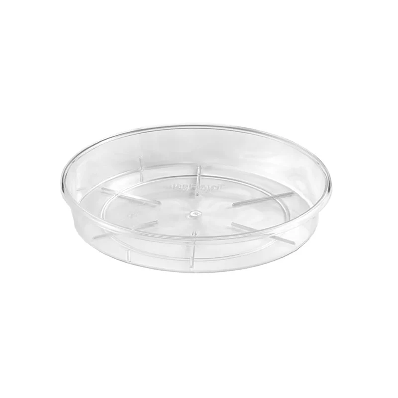 Sottovaso Rotondo Indoor Finitura Lucida Tera Plato Clear Ø36 cm in Plastica Trasparente