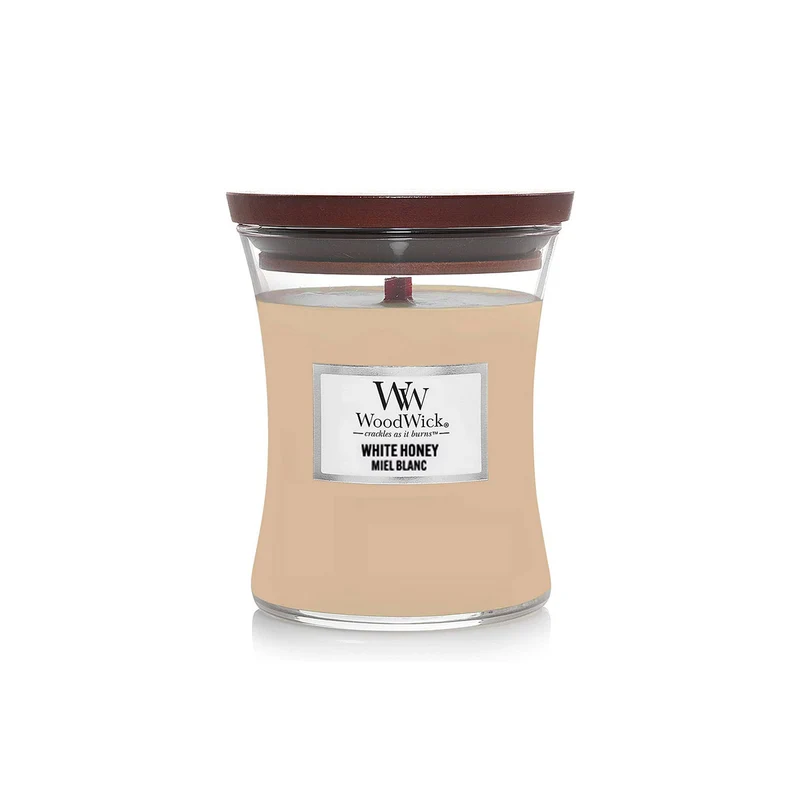CANDELA CLESSIDRA PICCOLA MINI JAR WHITE HONEY