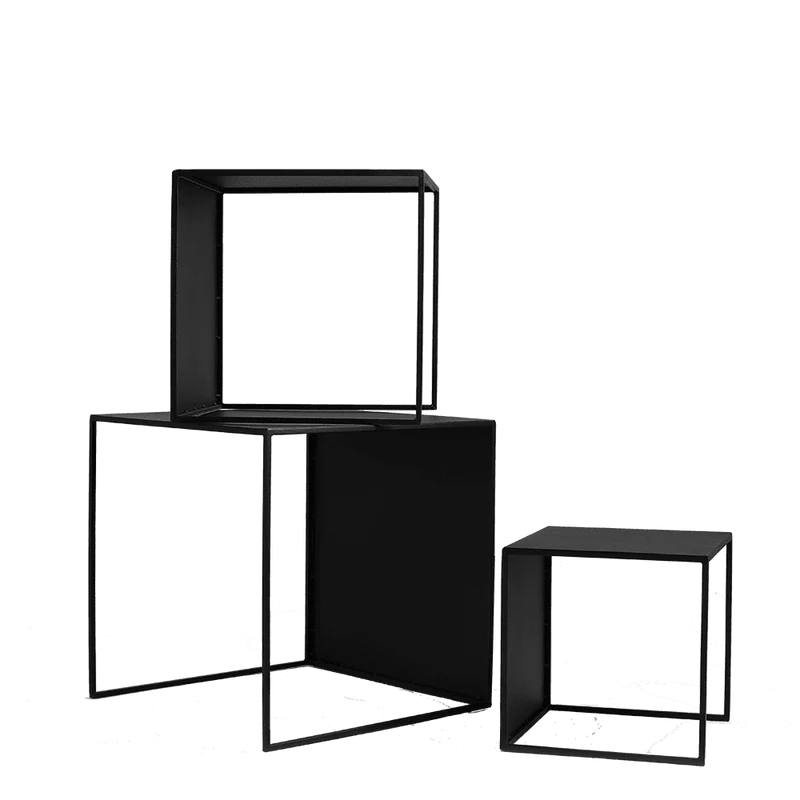 Set Tavolini 2WALL METAL TRIO 35x45x55, nero