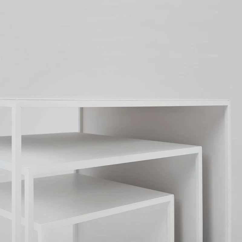Set Tavolini 2WALL TRIO METAL 35x45x55, bianco