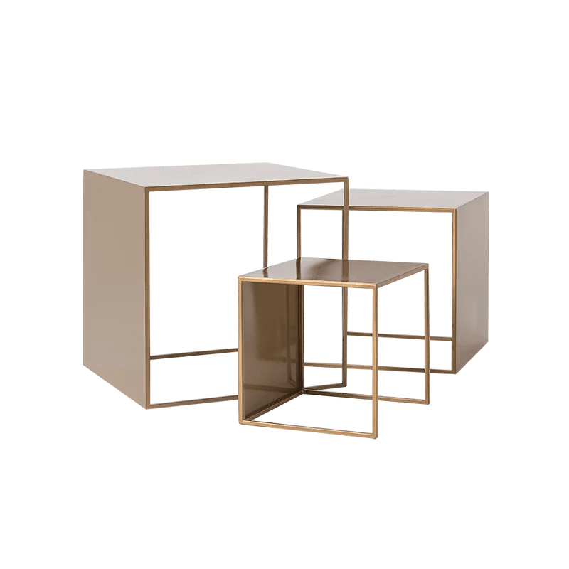 Set Tavolini 2WALL TRIO METAL, oro