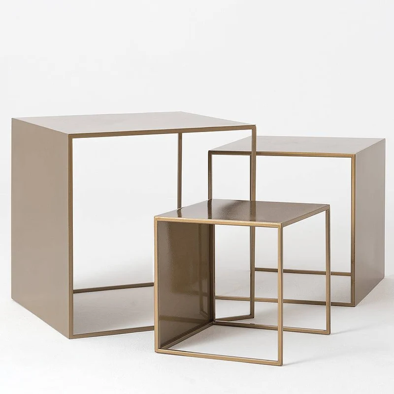 Set Tavolini 2WALL TRIO METAL, oro