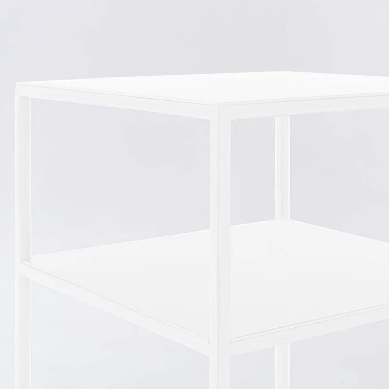 Tavolino Tensio 2 Floor Metal 30 - Bianco