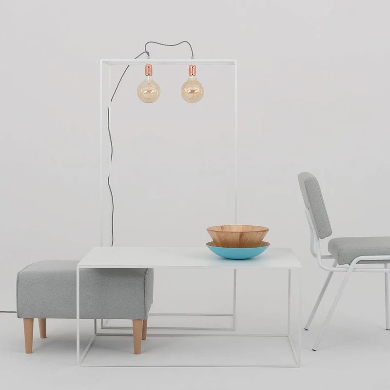 Tavolino TENSIO METAL 100x60, bianco