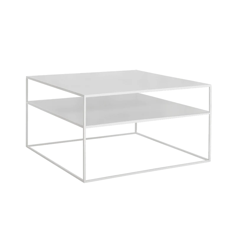 Tavolino Tensio 2 Floor Metal - bianco