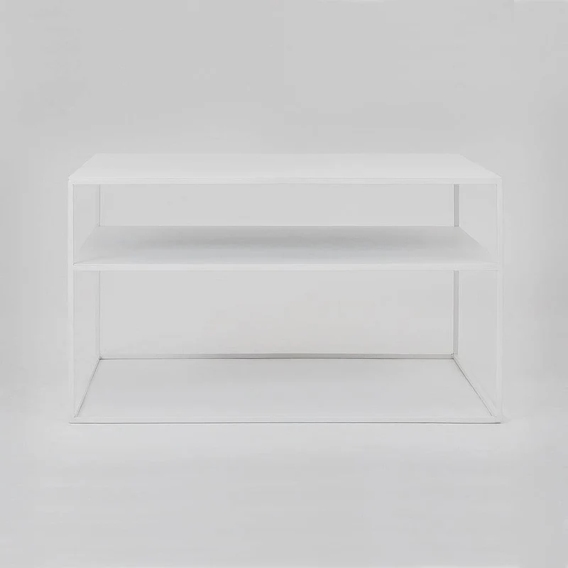 Tavolino Tensio 2 Floor Metal - bianco