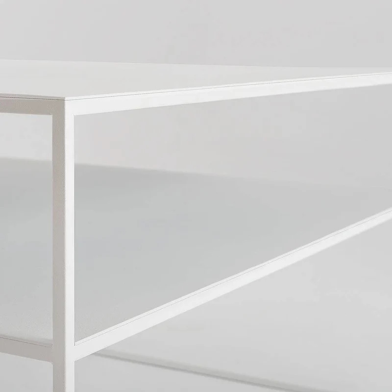 Tavolino Tensio 2 Floor Metal - bianco