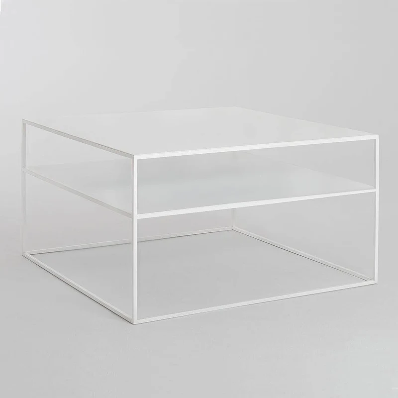 Tavolino Tensio 2 Floor Metal - bianco