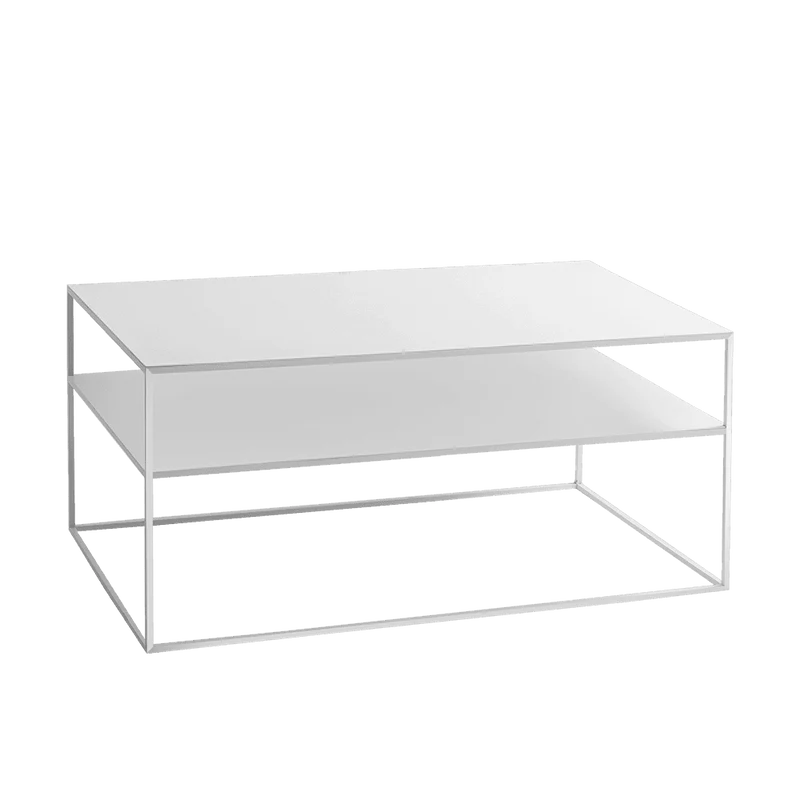 Tavolino TENSIO 2 FLOOR METAL 100x60, bianco