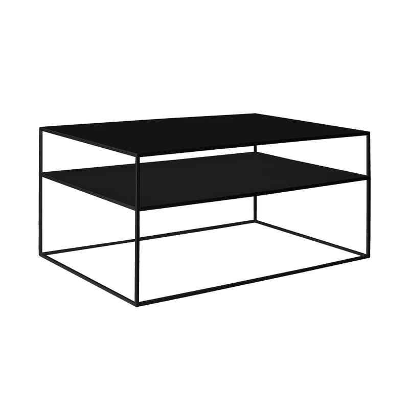 Tavolino TENSIO 2 FLOOR METAL 100x60, nero
