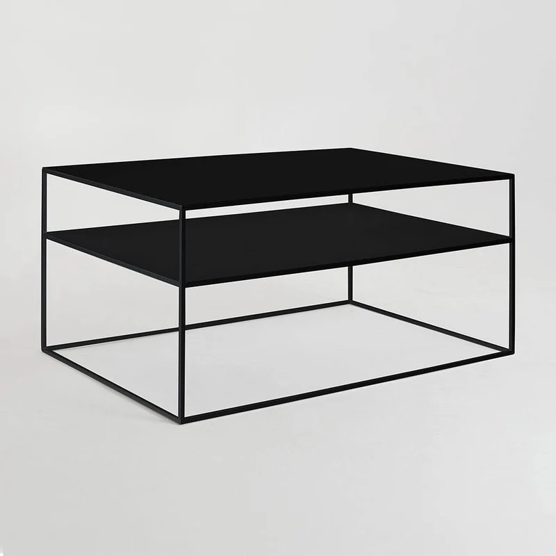 Tavolino TENSIO 2 FLOOR METAL 100x60, nero