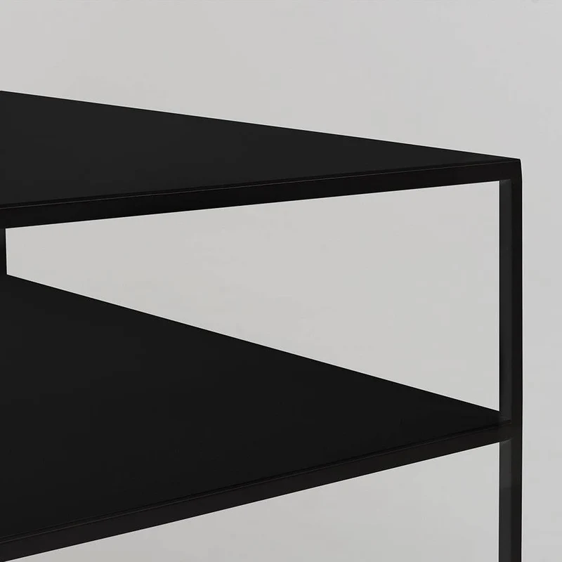 Tavolino TENSIO 2 FLOOR METAL 100x60, nero