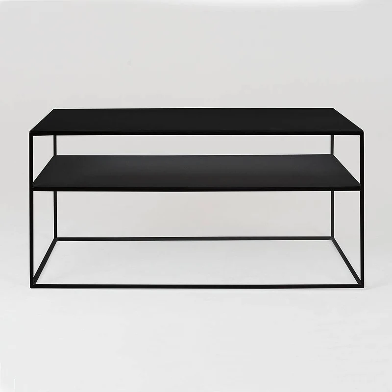 Tavolino TENSIO 2 FLOOR METAL 100x60, nero