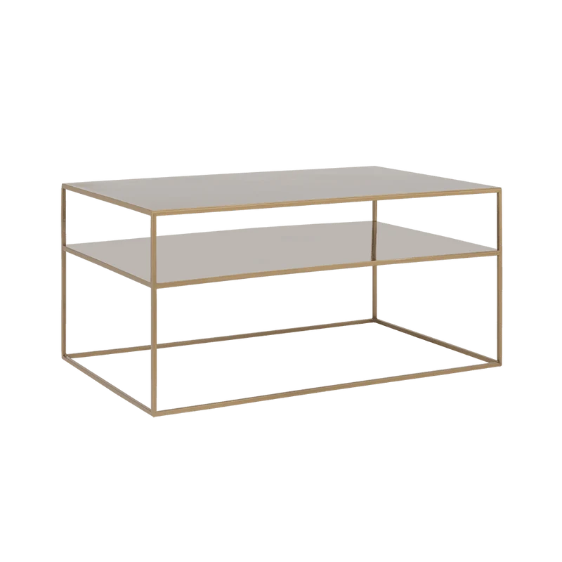 Tavolino TENSIO 2 FLOOR METAL 100x60, oro