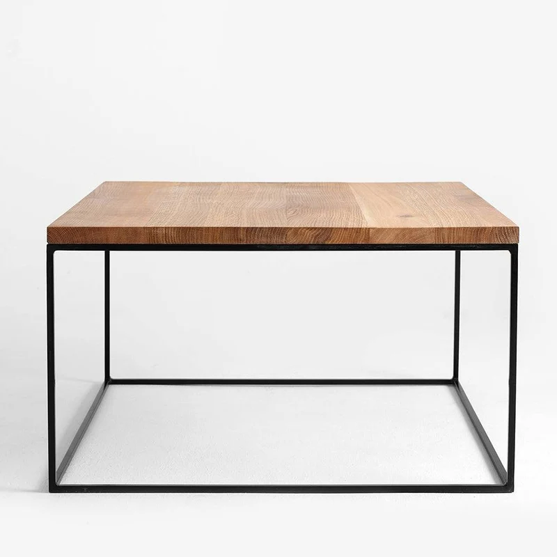 Tavolino Tensio Legno Massello 80 - Nero